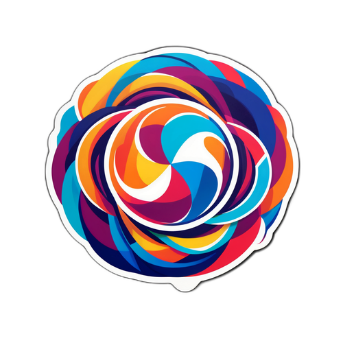 Абстрактна наклейка, що втілює дух Плюрібус