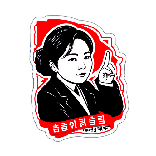 최민희 의원 실루엣 스티커