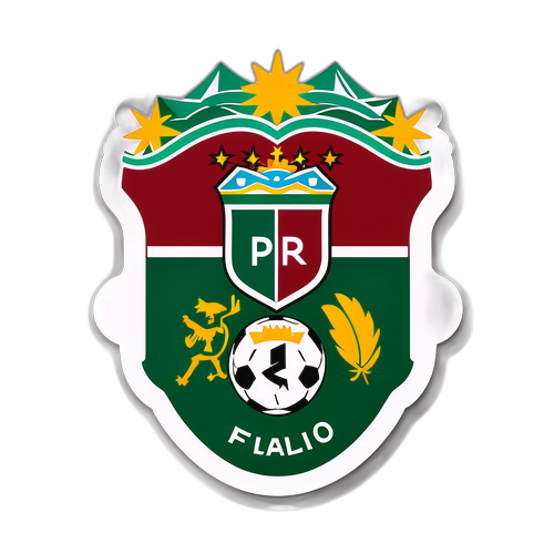 Diseño de un sticker de fútbol con elementos de Fluminense y São Paulo