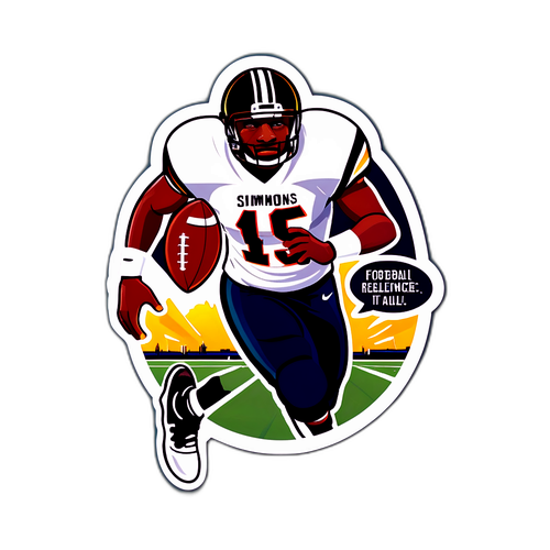 Motivational Football Action Sticker