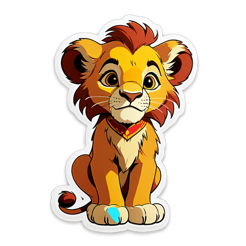 Sticker Singa Muda: Mufasa, The Lion King