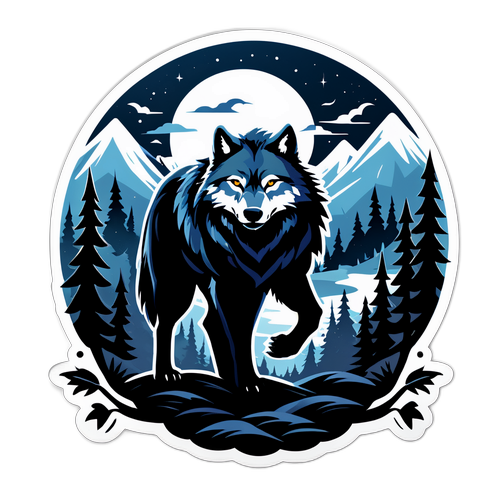 Een duistere en sfeervolle sticker geïnspireerd door 'The Beast in Me'