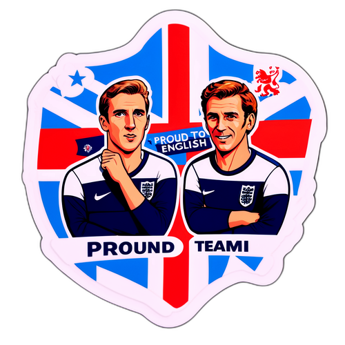 Stiker Desain Retro Tim Nasional Inggris