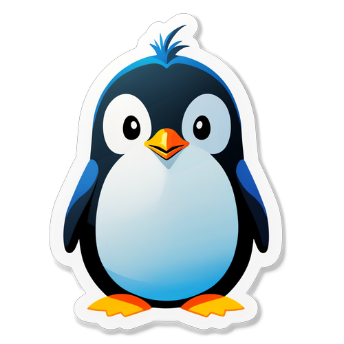 Evil Demo Penguin Sticker