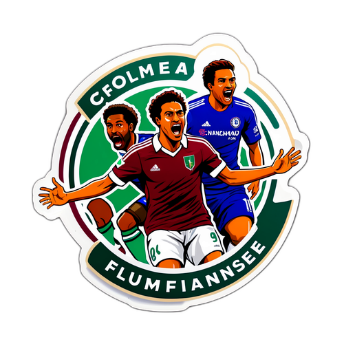 Sticker acțiune fotbal Fluminense vs Chelsea