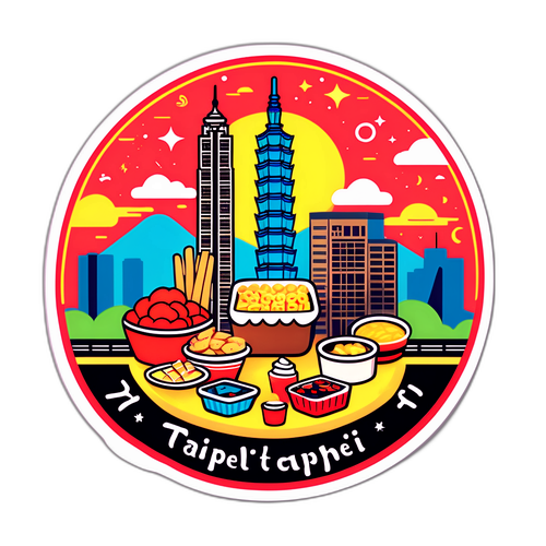台北市的繁華街道與夜市美食
