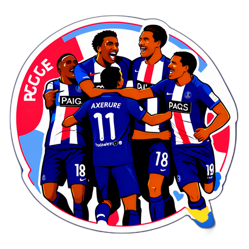 Pasukan PSG Merayakan Gol
