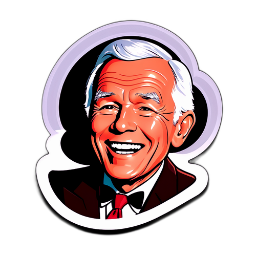 Johnny Carson Laughing Sticker