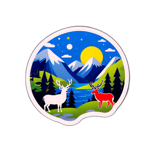 Taivaallinen tarra Norjan kauniista luonnosta ja eläimistä