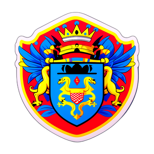 Наліпка з гербом Фастова в графіті стилі