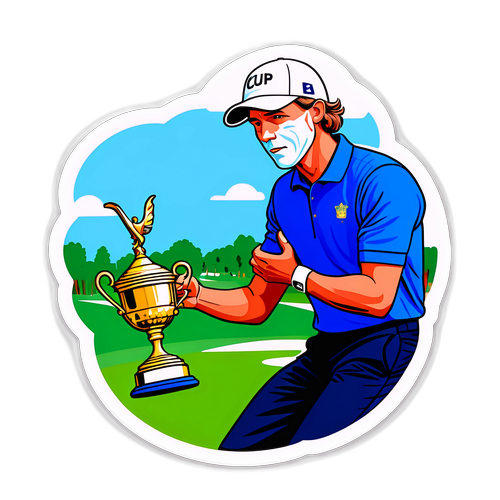 Thorbjørn Olesen med Ryder Cup trofæet