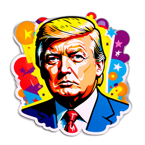 Pop Art Porträt von Donald Trump