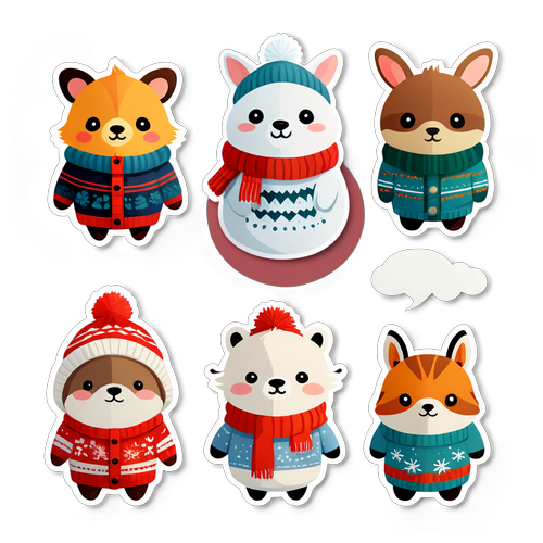 Cute Animals in Cozy Winter Sweaters