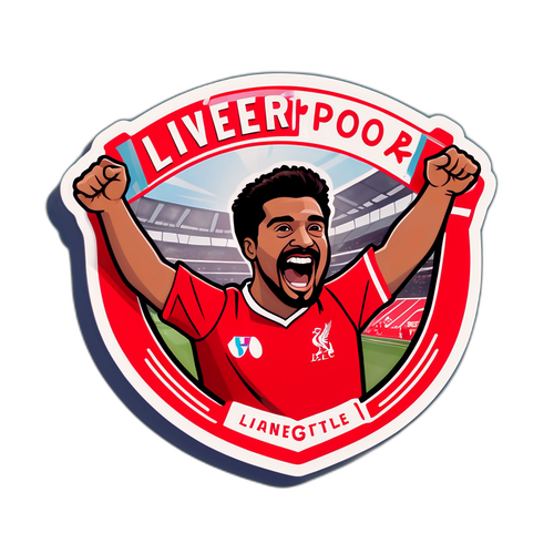 利物浦對紐卡素比賽紀念貼紙
