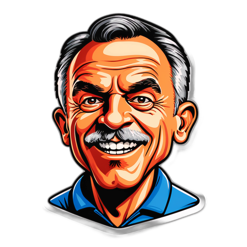 Legrační karikatura oblíbeného trenéra s slavným citátem o fotbale