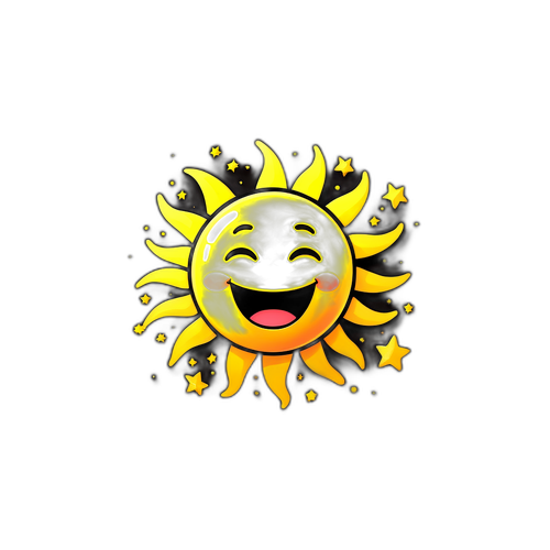 Stralende Zon met Glimlach