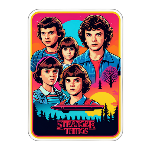 Autocollant décoratif inspiré par Stranger Things