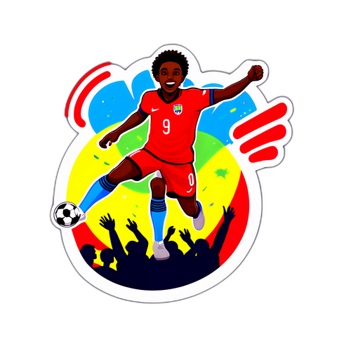 Sticker di Emegha che celebra un gol