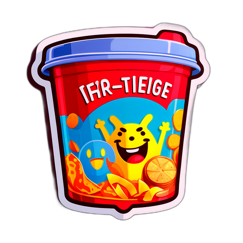 Humorvolle Aufkleber über irreführende Verpackungen in der Lebensmittelindustrie