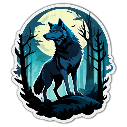 Illuminated by Moonlight: The Mystical Wolf in the Enchanted Forest!