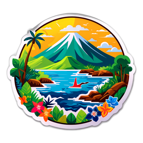 Naturinspirert klistremerke fra Costa Rica