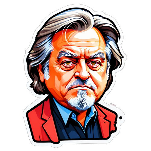 Caricature de Steve Bannon avec éléments politiques