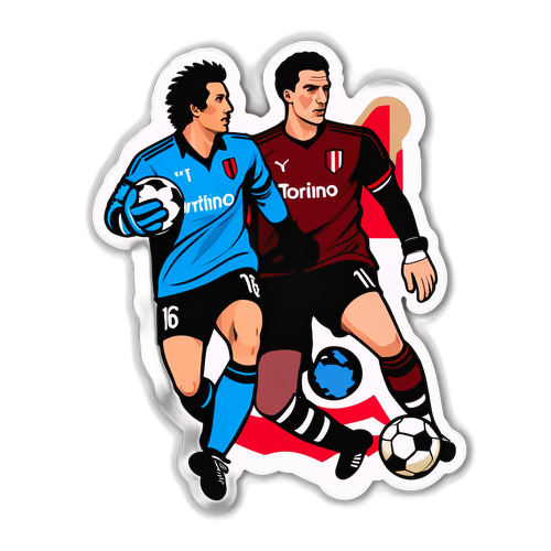 Torino és Milan csapatok összecsapása sticker