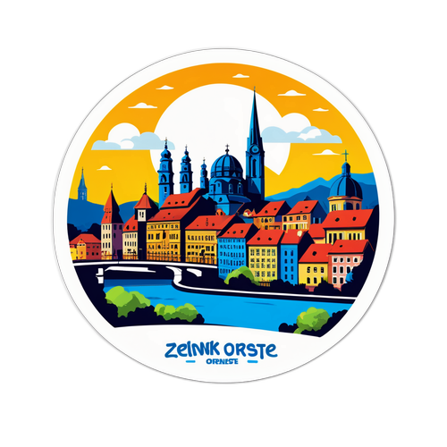 Samolepka Zdeněk Orneste v oblíbeném městě