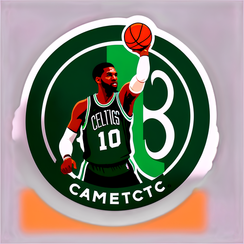 Celtics-Themed Sticker Featuring Team Colors and Logo