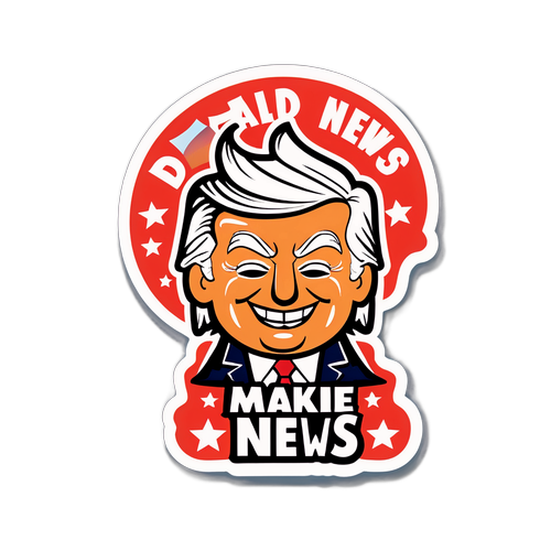 Bold na Sticker ng Iconic na Hairstyle ni Donald Trump