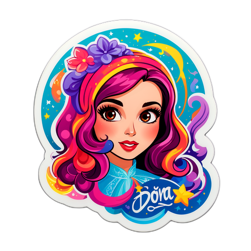 Adesivo Colorido Dona de Mim