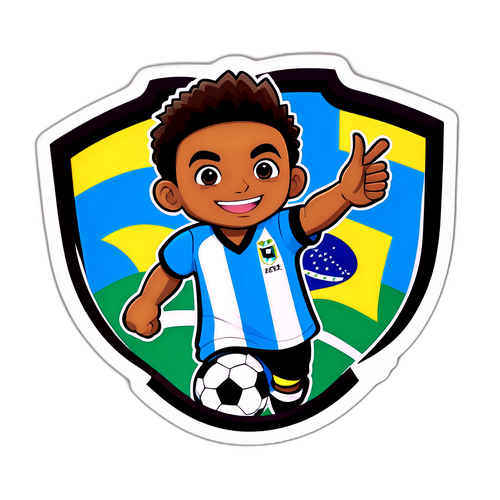 Sticker de jóvenes aficionados al Grêmio y Ceará