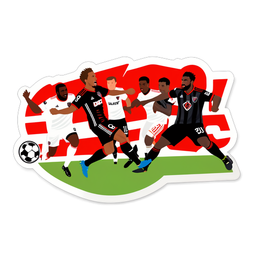 Stiker Pertarungan Pemain Cincinnati dan DC United