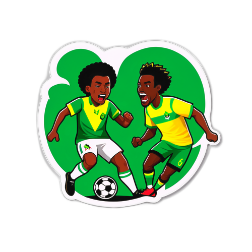 Stiker Momen Dramatis Pertandingan Sepak Bola