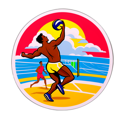 Motiverende Volleyball Klistermerke