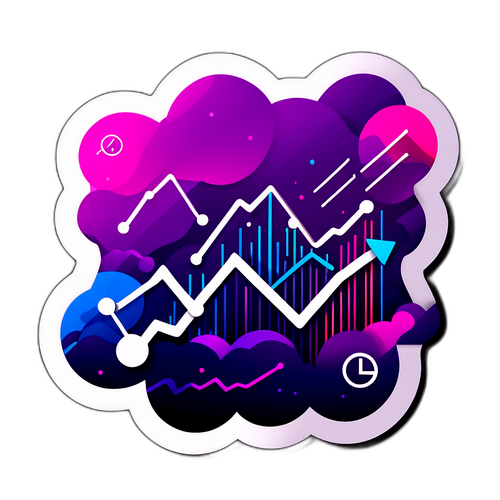 科技股波动图标贴纸