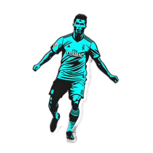 Stiker Siluet Pemain Sepak Bola