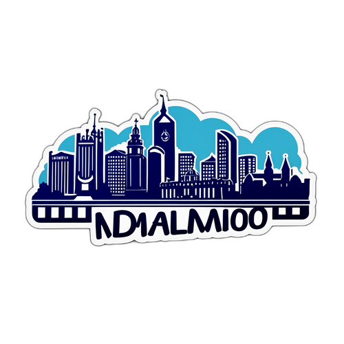 Malmös skyline med fotboll