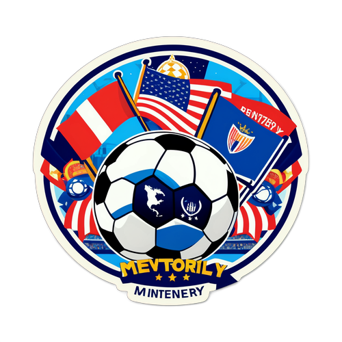 Sticker Bóng Đá Kết Hợp Cờ Monterrey và New York RB
