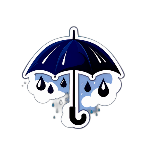 暴风雨天气贴纸