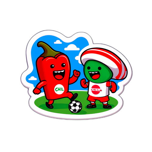 Stiker Seru: Chili vs Peru di Lapangan Sepak Bola