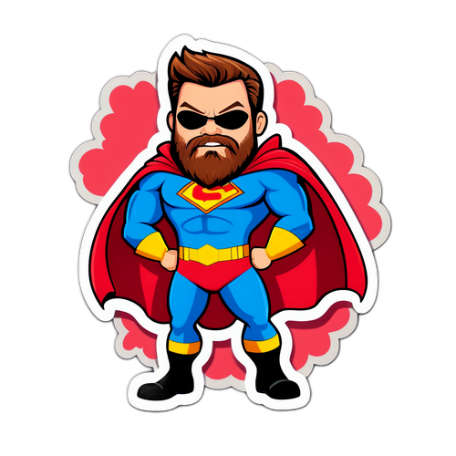 Humoros szuperhős matrica Ryan Hurst-től