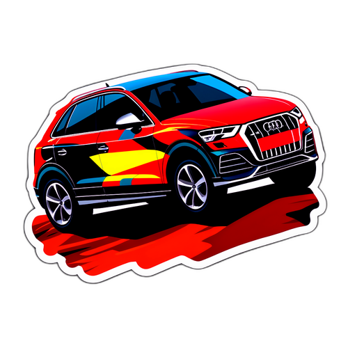 Αυτοκόλλητο Audi Q3 σε πίστα ή βουνά