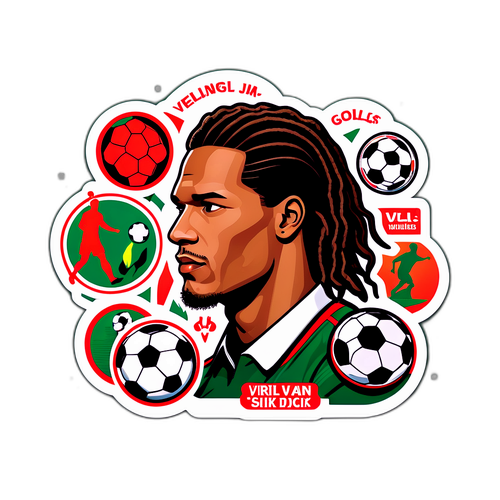 Silhouette Virgil van Dijk dengan Kutipan Inspiratif