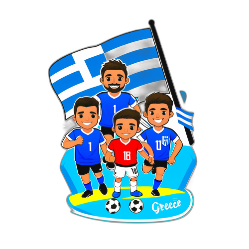 Ελληνική Εθνική Ομάδα Ποδοσφαίρου σε Εορταστική Ατμόσφαιρα