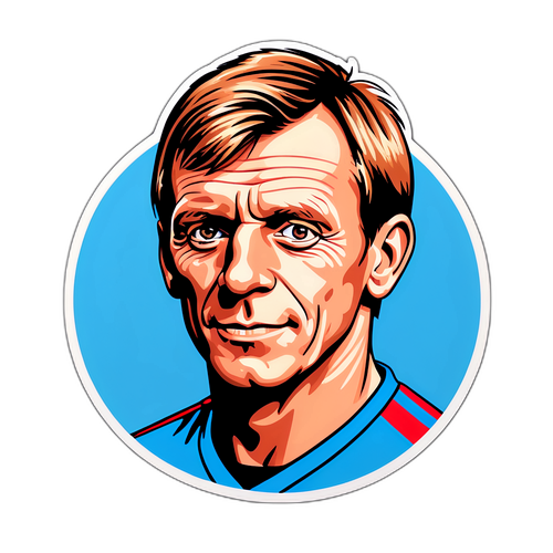 Fantastisk klistremerke av Stuart Pearce med en vintage fotball