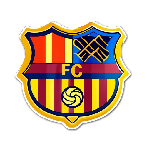 Sticker Menarik: Warna Dalian Barcelona & Frasa 'Força Barça' yang Mempesona!