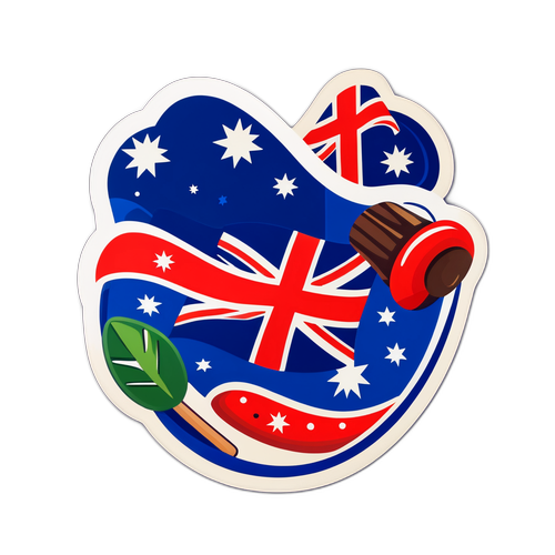 Sticker para sa Araw ng Australia