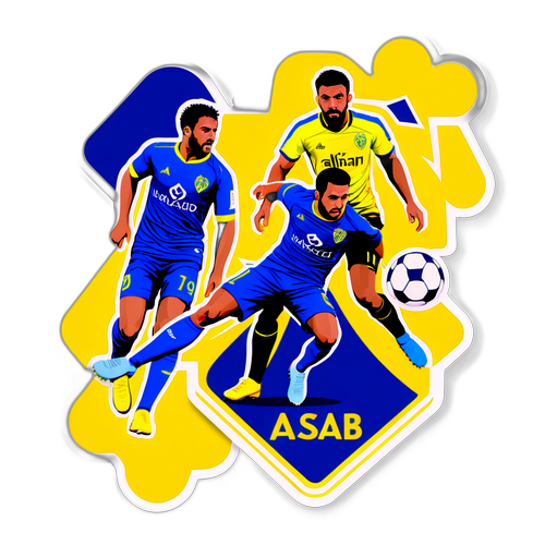 Al Nassr 對 Ittihad FC 的主題貼紙