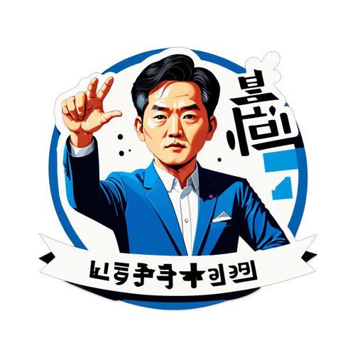 이철규의 정치 메시지를 담은 디자인 스티커